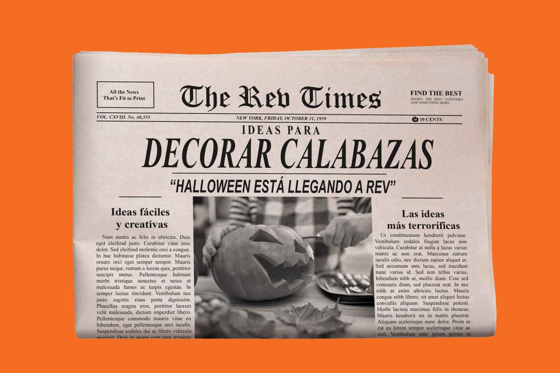 Ideas para Decorar Calabazas REV Disfraces.